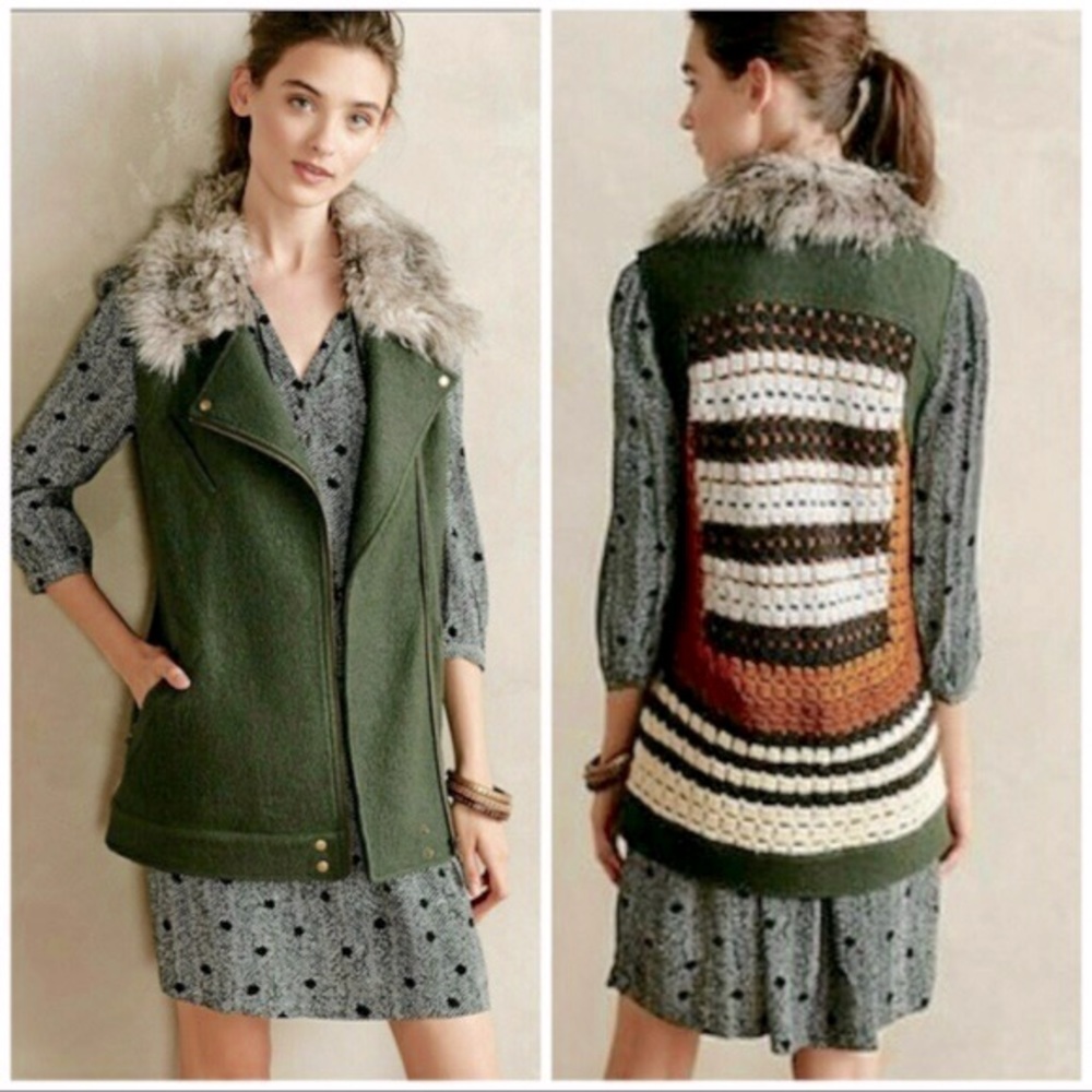 Anthropologie Elevenses Salt Creek Vest